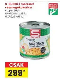 Interspar S-BUDGET morzsolt csemegekukorica ajánlat