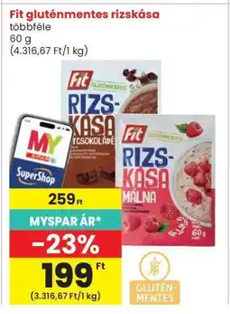 Interspar Fit gluténmentes rizskása ajánlat