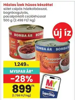 Interspar Házi ízek húsos készétel ajánlat