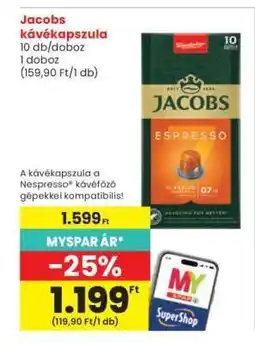 Interspar Jacobs kávékapszula ajánlat