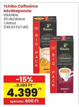 Interspar Tchibo Cafissimo Kávékapszula ajánlat