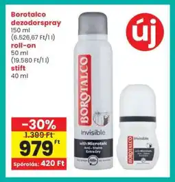 Interspar Borotalco dezodorspray ajánlat