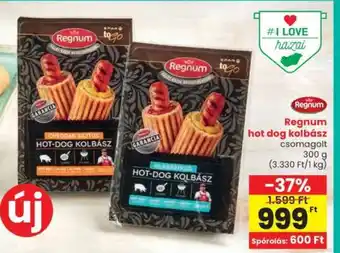 Interspar Regnum hot dog kolbász ajánlat