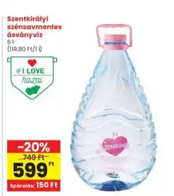 Interspar SZENTKIRÁLYI Szénsavmentes ásványvíz ajánlat