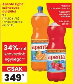 Spar APENTA Light szénsavas üdítőital ajánlat