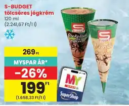 Spar S-BUDGET tölcséres jégkrém ajánlat