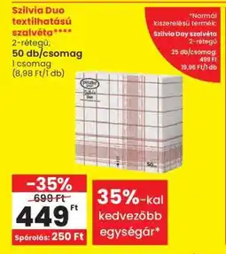 Spar Szilvia Duo textilhatású szalvéta ajánlat