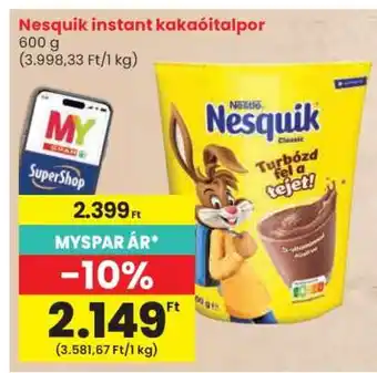 Spar Nesquik Instant Kakaóitalpor ajánlat
