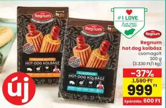 Spar Regnum hot dog kolbász ajánlat