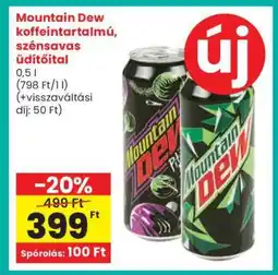 Spar Mountain Dew koffeintartalmú, szénsavas üdítőital ajánlat
