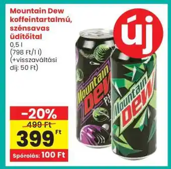 Spar Mountain Dew koffeintartalmú, szénsavas üdítőital ajánlat