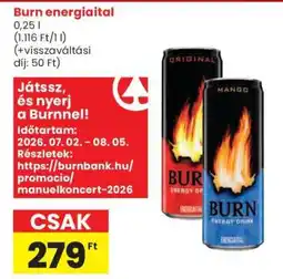 Spar Burn energiaital ajánlat