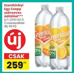 Spar Szentkirályi Egy Csepp szénsavas üdítőital ajánlat