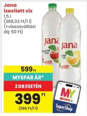 Spar Jana ízesített víz ajánlat