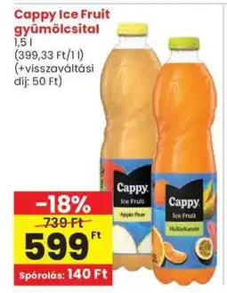 Spar Cappy Ice Fruit gyümölcsital ajánlat