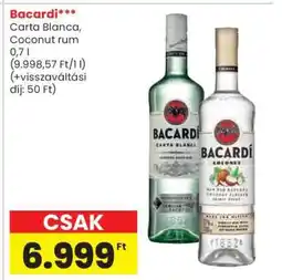 Spar Bacardi Carta Blanca, Coconut rum ajánlat