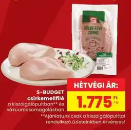 Spar S-BUDGET csirkemellfilé ajánlat