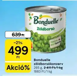 Tesco Bonduelle zöldborsókonzerv ajánlat