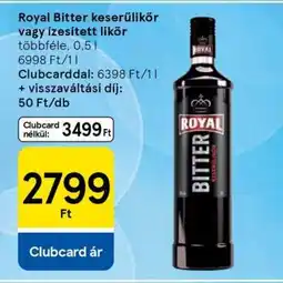 Tesco Royal Bitter keserűlikőr vagy ízesített likőr ajánlat