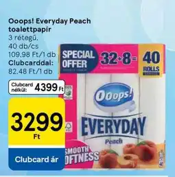 Tesco Ooops! Everyday Peach toalettpapír ajánlat