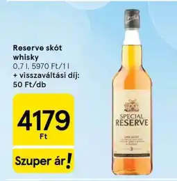 Tesco Reserve skót whisky ajánlat