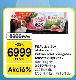 Tesco FitActive Box alutasakos kutyaeledel-válogatás felnőtt kutyáknak ajánlat