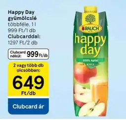 Tesco HAPPY DAY Gyümölcslé ajánlat