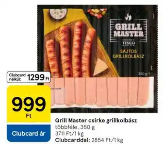Tesco Grill Master csirke-grillkolbász ajánlat