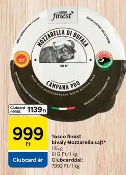Tesco Tesco finest bivaly Mozzarella sajt ajánlat