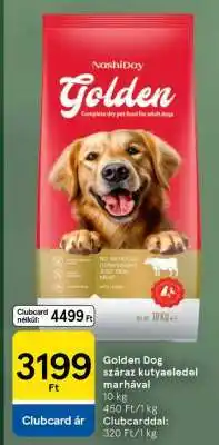Tesco Golden Dog száraz kutyaeledel marhával ajánlat