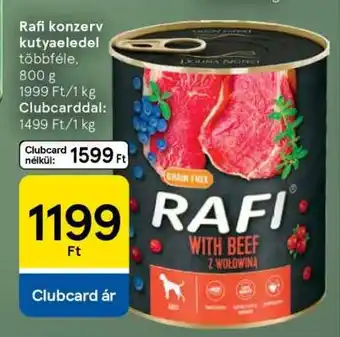 Tesco Rafi konzerv kutyaeledel ajánlat