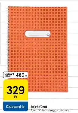 Tesco Spirálfüzet ajánlat