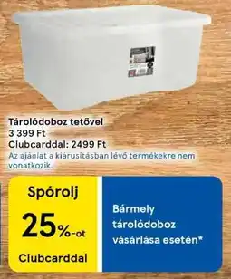 Tesco Tárolódoboz tetővel ajánlat