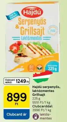 Tesco Hajdú serpenyős laktózmentes grillsajt ajánlat