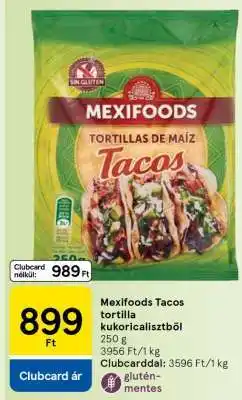 Tesco Mexifoods Tacos tortilla kukoricalisztből ajánlat
