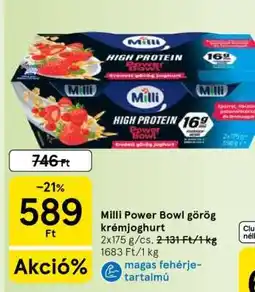 Tesco Milli Power Bowl Görög Krémjoghurt ajánlat