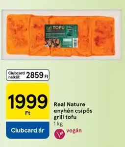 Tesco Real Nature enyhén csípős grill tofu ajánlat