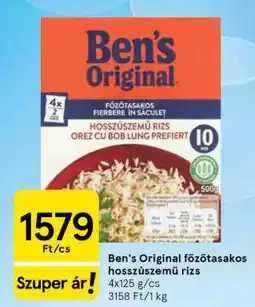 Tesco Ben's Original főzőtasakos hosszúszemű rizs ajánlat
