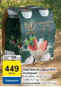Tesco Real Nature joghurtital multipack ajánlat