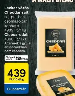 Tesco Lecker Vörös Cheddar sajt ajánlat