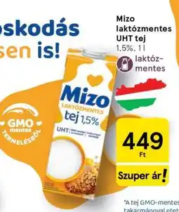 Tesco MIZO Laktózmentes UHT tej ajánlat