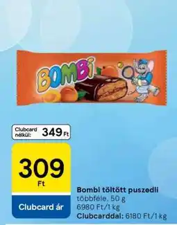 Tesco Bombi töltött puszedli ajánlat