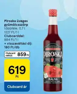 Tesco Piroska üveges gyümölcsszörp ajánlat