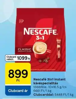 Tesco Nescafé 3in1 instant kávéspecialitás ajánlat
