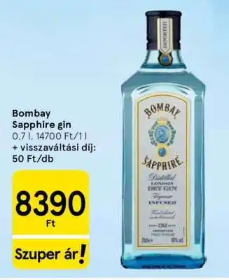 Tesco Bombay Sapphire gin ajánlat