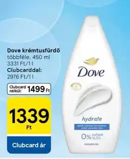 Tesco DOVE Krémtusfürdő ajánlat