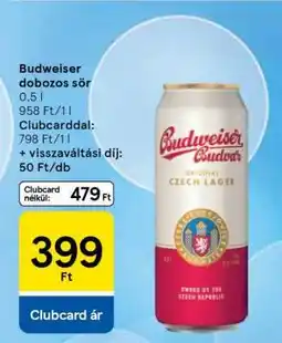Tesco Budweiser dobozos sör ajánlat