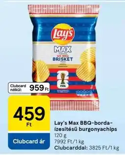 Tesco Lay's Max BBQ-borda-ízesítésű burgonyachips ajánlat