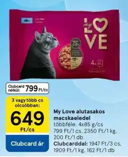 Tesco My Love alutasakos macskaeledel ajánlat