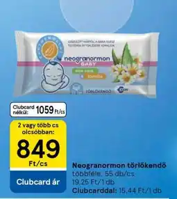 Tesco Neogranormon törlőkendő ajánlat